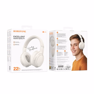 Valkoiset Bluetooth-kuulokkeet Borofone BO29 Fascinador