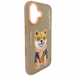 Nimmy Glasses Cool Nag Suojakuori iPhone 17:lle - Beige