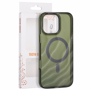 Tecto Shield Desert Mag -suojakuori mallille iPhone 16 Pro Max 6,9", tumman oliivinvihreä