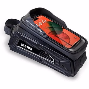 WILDMAN matkalaukku polkupyörän rungolle vetoketjulla, 2L (4 "- 7"), M30, musta