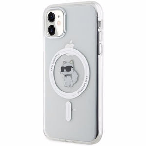 Karl Lagerfeld IML Choupette MagSafe suojakuori iPhone 11 / Xr:lle - läpinäkyvä