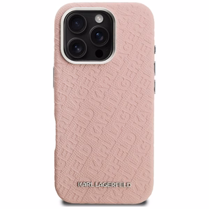 Karl Lagerfeld FW Stamped Karl MagSafe Suojakuori iPhone 16 Pro - vaaleanpunainen