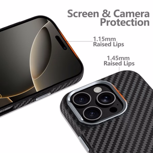 Tech-Protect Ion Carbon MagSafe -suojakuori Samsung Galaxy S25 Ultra -puhelimelle, musta