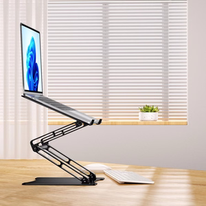 Wozinsky WRS-CPY75DSB Aluminum Laptop and Tablet Stand + Free Smartphone Stand - Black