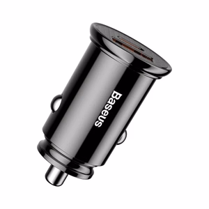 Baseus Circular PPS älykäs autolaturi USB QC 4.0 ja USB-C PD 3.0 SCP -porteilla, musta (CCALL-YS01)