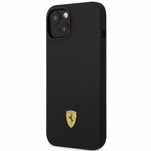 Ferrari FEHCP14MSIBBK iPhone 14 Plus 6.7" musta/musta kovakotelo silikoni metalli logo