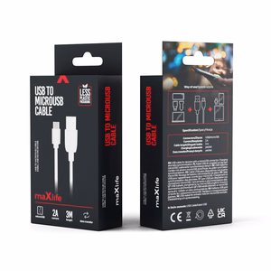 Maxlife kaapeli USB - microUSB 3,0 m 2A valkoinen