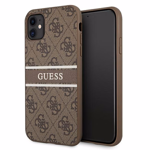 Guess 4G Stripe suojakuori iPhone 11 / Xr 6.1":lle - ruskea