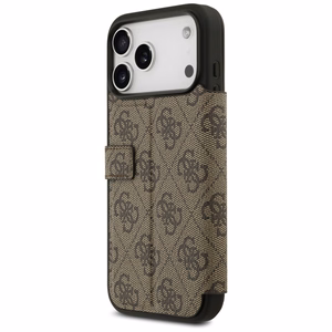Guess Book 4G Metal Logo -suojakuori iPhone 17 Pro Max - ruskea