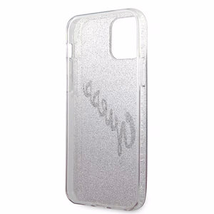 Guess GUHCP12LPCUGLSPI iPhone 12 Pro Max 6.7" vaaleanpunainen/vaaleanpunainen kovakotelo Glitter Gradientti Script