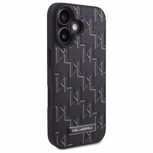 Karl Lagerfeld Hot Stamp MagSafe Suojakuori iPhone 16 Plus:lle - Musta