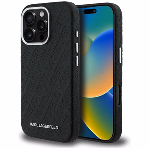 Karl Lagerfeld FW Stamped Karl MagSafe Suojakuori iPhone 16 Pro - musta