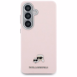 Karl Lagerfeld Suojakuori Saffiano KC Metal Logo MagSafe Samsung Galaxy S26:lle vaaleanpunainen