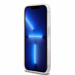 DKNY IML Ruudullinen Mono-kuvio ja Painetut Raidat MagSafe Suojakuori iPhone 13 Pro Max:lle - vaaleanpunainen