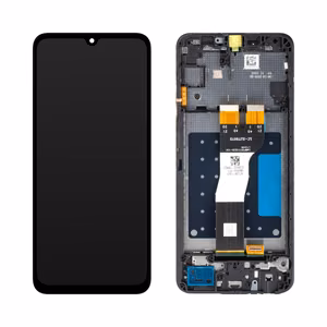 LCD screen Samsung A057 A05s with touch screen and frame original Black (service pack)
