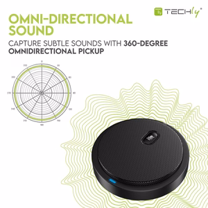 Techly ICC SH-22 mikrofoni musta kokousmikrofoni