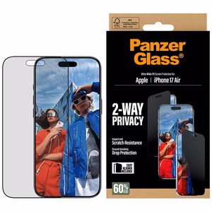 PanzerGlass Ultra-Wide Fit EasyAligner Privacy suojalasi iPhone Air