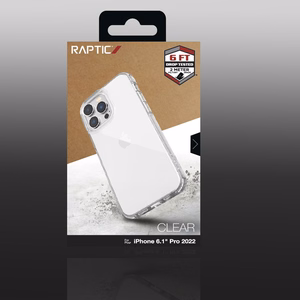 Raptic X-Doria Clear Case iPhone 14 Pro panssaroitu kirkas suojus