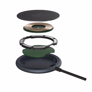Crong MagSpot alumiininen 15 W magneettinen langaton laturi, MagSafe-yhteensopiva, grafiitinharmaa