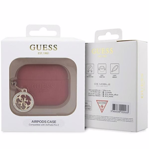 Guess GUAP23DSLGHDF AirPods Pro 2 suojus punainen 3D Rubber 4G Diamond Charm