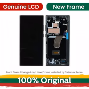 LCD-näyttö yhteensopiva Samsung S918 S23 Ultra kehyksellä / Lavender / (Kunnostettu: Telemax)