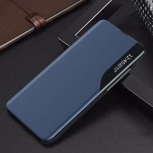 Eco Leather View suojakuori Samsung S24+:lle läpällä - sininen