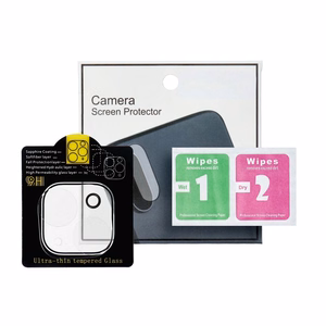 5D Full Glue Tempered Glass Camera Lens for Samsung S24 PLUS black