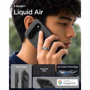 Spigen Liquid Air -suojakuori Google Pixel 11 Pro -mallille, mattamusta