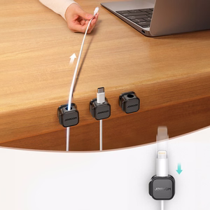 Joyroom JR-ZS368 magnetic cable organizer - black (6 pcs.)