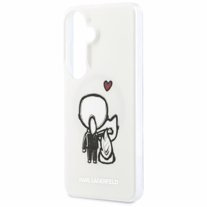 Karl Lagerfeld suojakuori IML Karl ja Choupette MagSafe Samsung Galaxy S26:lle läpinäkyvä