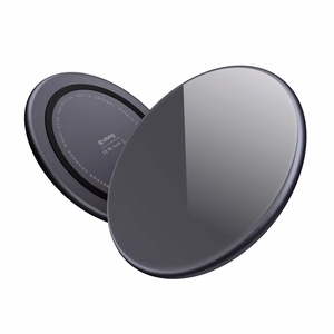 Crong PowerSpot Qi 15 W USB-C langaton laturi karkaistulla lasipinnalla, varjonmusta