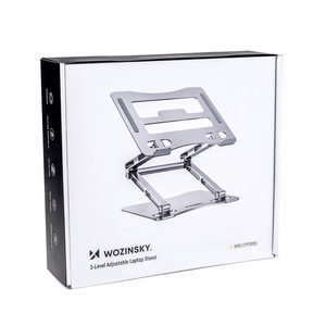 Wozinsky WRS-CPY75DSS Aluminum Laptop and Tablet Stand + Free Smartphone Stand - Silver