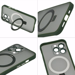 Tel Protect Magical Magsafe Stand Suojakuori iPhone 15 Plus:lle vihreä