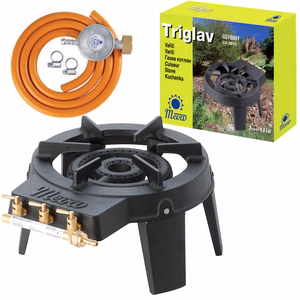 Meva TRIGLAV 3-burner industrial gas stove, 9 kW