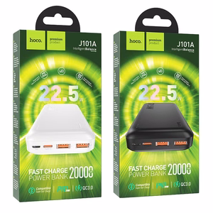 Varavirtalähde Hoco J101A PD 20W+Quick Charge 3.0 22.5W 20000mAh, valkoinen