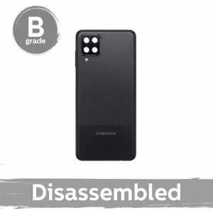 Takakansi yhteensopiva Samsung A125 A12 / musta / kameraobjektiivilla 100% alkuperäinen (9/10 purettu)