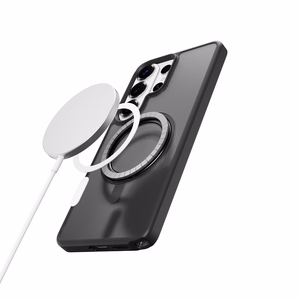 Rock Rotating Stand Soft Touch Series magneettinen Samsung Galaxy S26 Ultra:lle musta