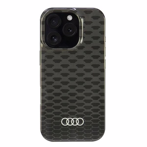 Audi IML Stitching Pattern MagSafe iPhone 16 Pro 6.3" Musta/Musta Kova Suojakuori AU-IMLMIP16P-Q5/D3-BK