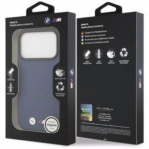 BMW M FW Metal Logo MagSafe Suojakuori iPhone 17 Pro Max:lle - laivastonsininen