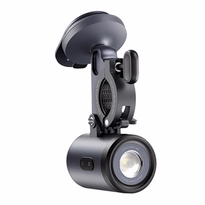 Baseus PrimeTrip 2-in-1 bike mount, phone holder + flashlight (black)