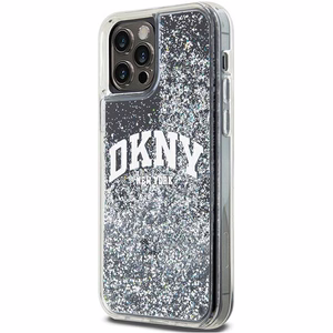 DKNY Liquid Glitter Big Logo Suojakuori iPhone 12 Pro/12:lle - musta