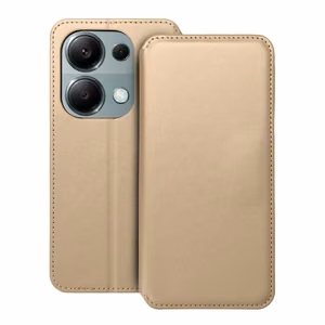 Dual Pocket Book Läppäsuojakuori Xiaomi Redmi NOTE 13 PRO 4G kultainen