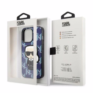 Karl Lagerfeld KLHCP13LPMNIKBL iPhone 13 Pro / 13 6.1" hardcase blue/blue Monogram Ikonik Patch
