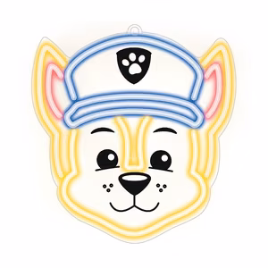 Riippuva neon LED Paw Patrol pleksilasilla - Chase OW-130346