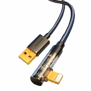 Joyroom S-UL012A6 Gaming Lightning / USB-A 90° -kaapeli 2.4A, 1,2 m, musta