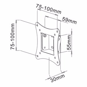 Techly ICA-LCD-900 76,2 cm (30") musta