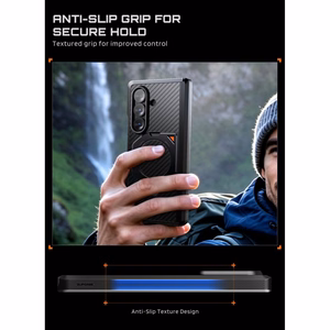 Supcase UB Aero MagSafe 2-osainen suojakuori- ja tietosuojanäytönsuojapakkaus Samsung Galaxy Z Fold 8 Ultra -puhelimelle – musta