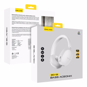 Blavec Over-ear Bluetooth-kuulokkeet BO-13 Bass Aceonix ANC (BO13-W) valkoinen