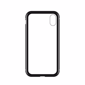 Wozinsky Full Magnetic Case Full Body etu- ja takakuori sisäänrakennettu lasi Vivo X60 musta läpinäkyvä musta läpinäkyvä