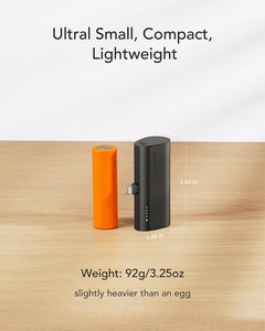 Ulkoinen akku Veger PlugOn (W0556P) PD QC3.0 3A 20W 5000 mAh sisäänrakennetulla Lightning-liittimellä musta
